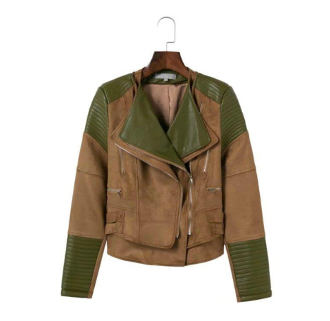 Womens brown leather jacket