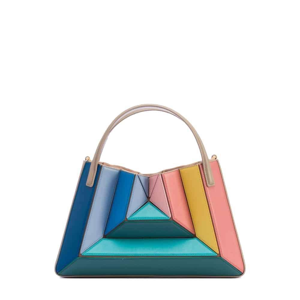 Color Contrast Patchwork Drawstring Handbag for Women