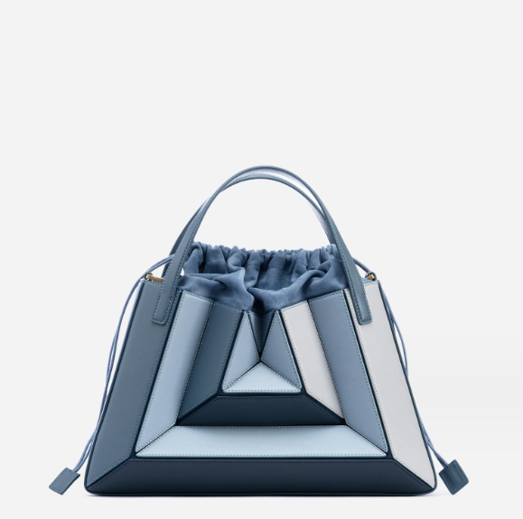 Color Contrast Patchwork Drawstring Handbag for Women