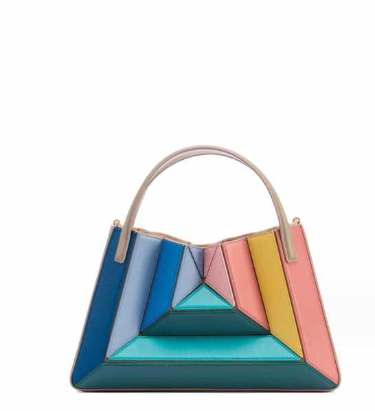Color Contrast Patchwork Drawstring Handbag for Women