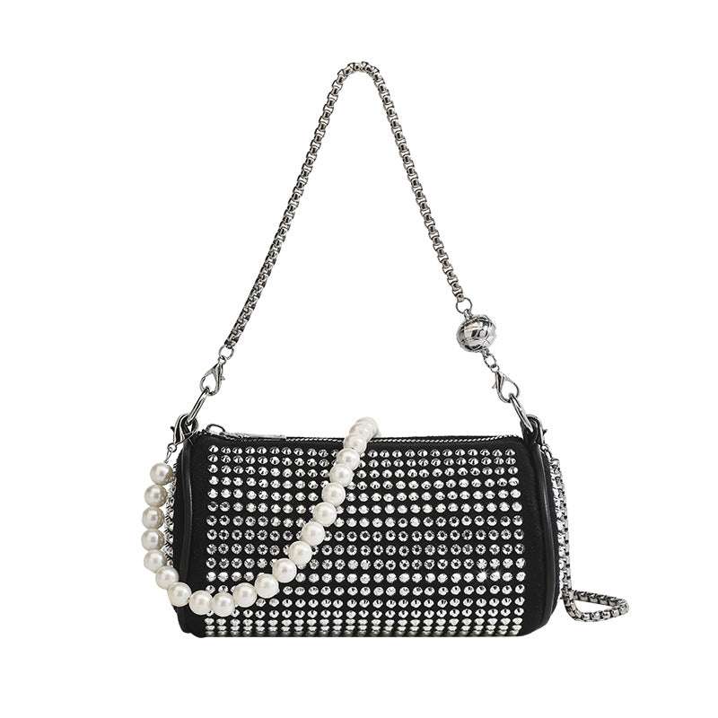 Elegant Rhinestone Crossbody Bag with Chain Strap