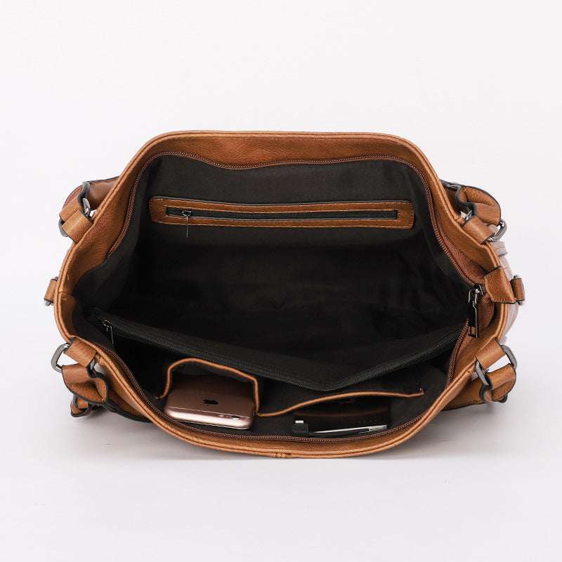 Fashionable Large-Capacity PU Leather Women's Shoulder Bag