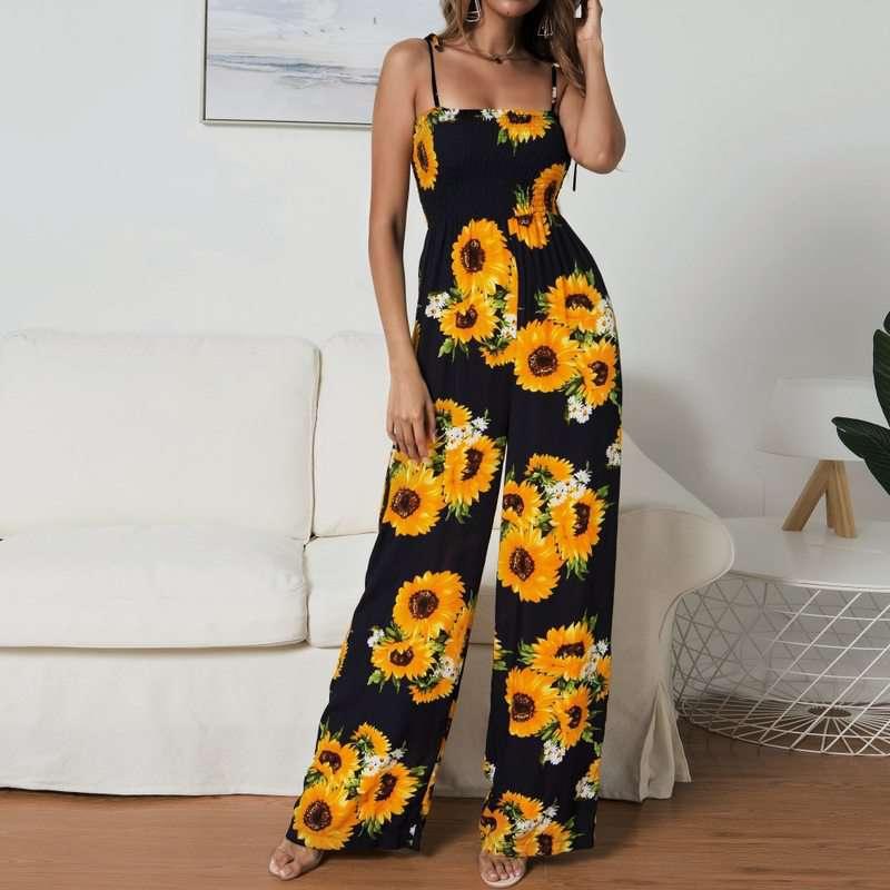 Flower Printed Jumpsuit