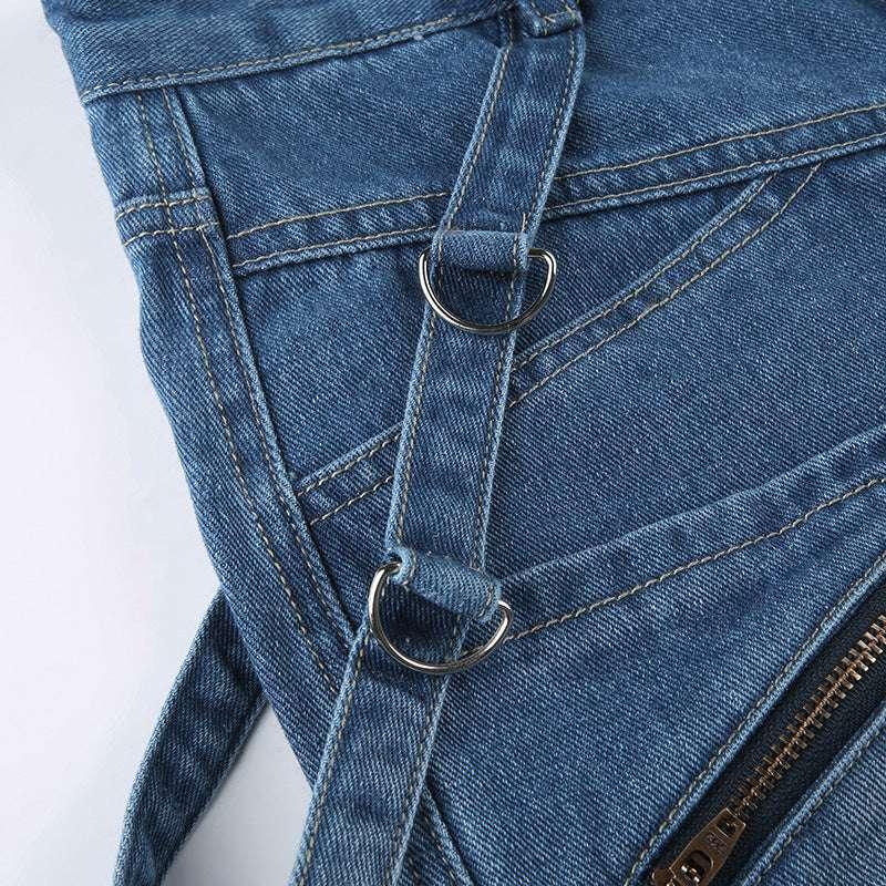 Heavy Zipper Cargo Jeans