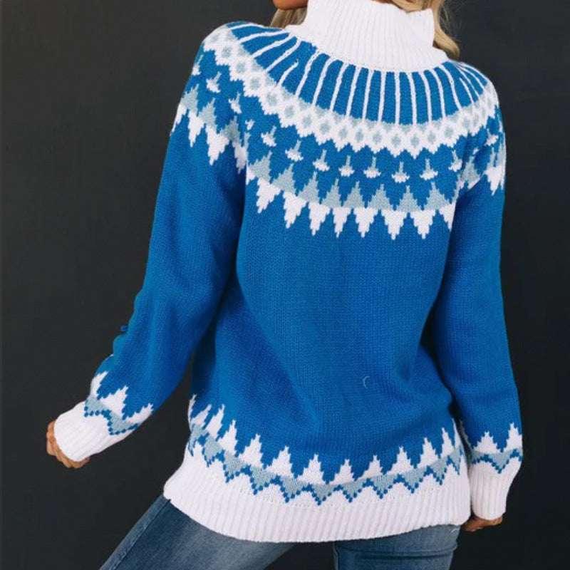 High Neck patterned Sweater