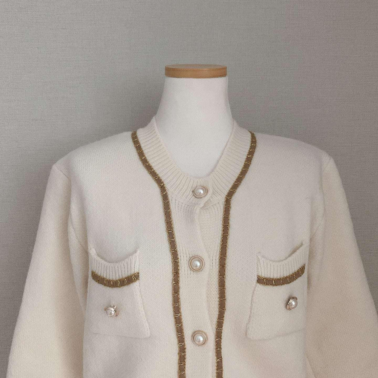 Knitted Sweater Cardigan with Buttons
