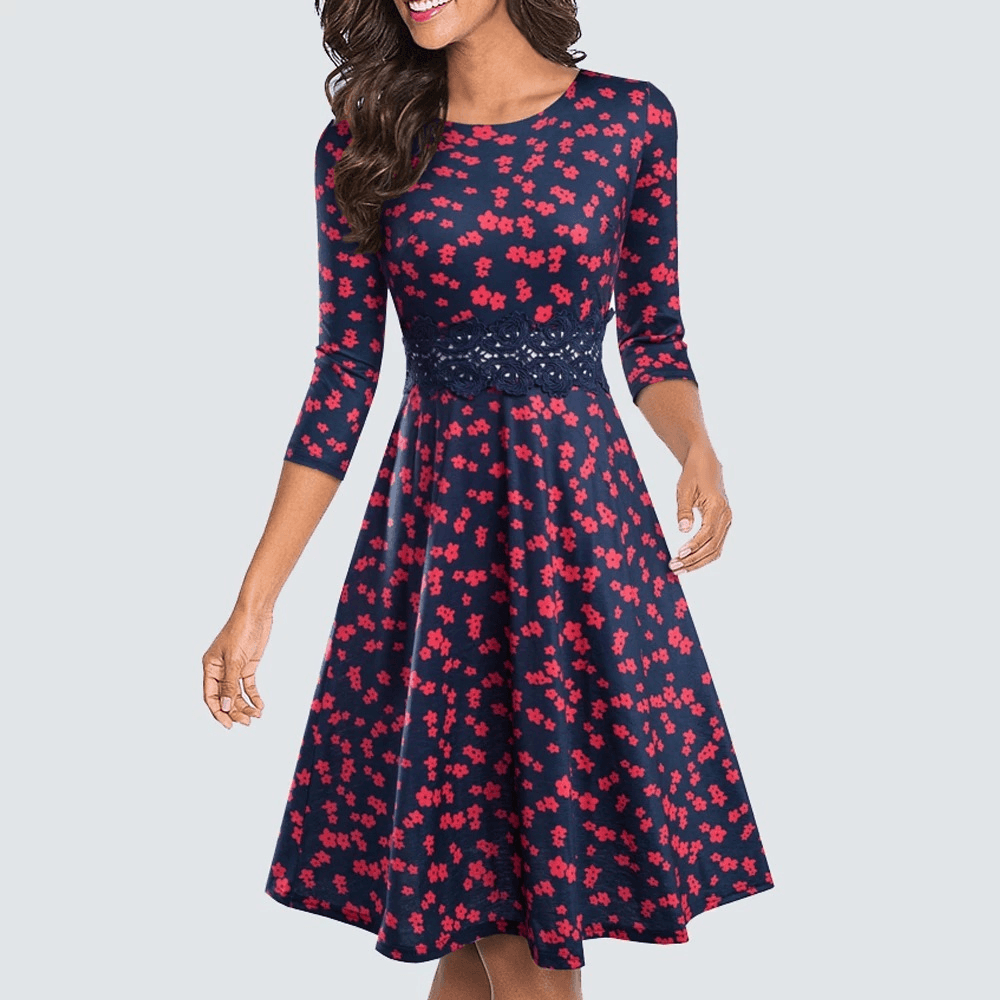 Lace Short Tube Sun Dress with Sleeve