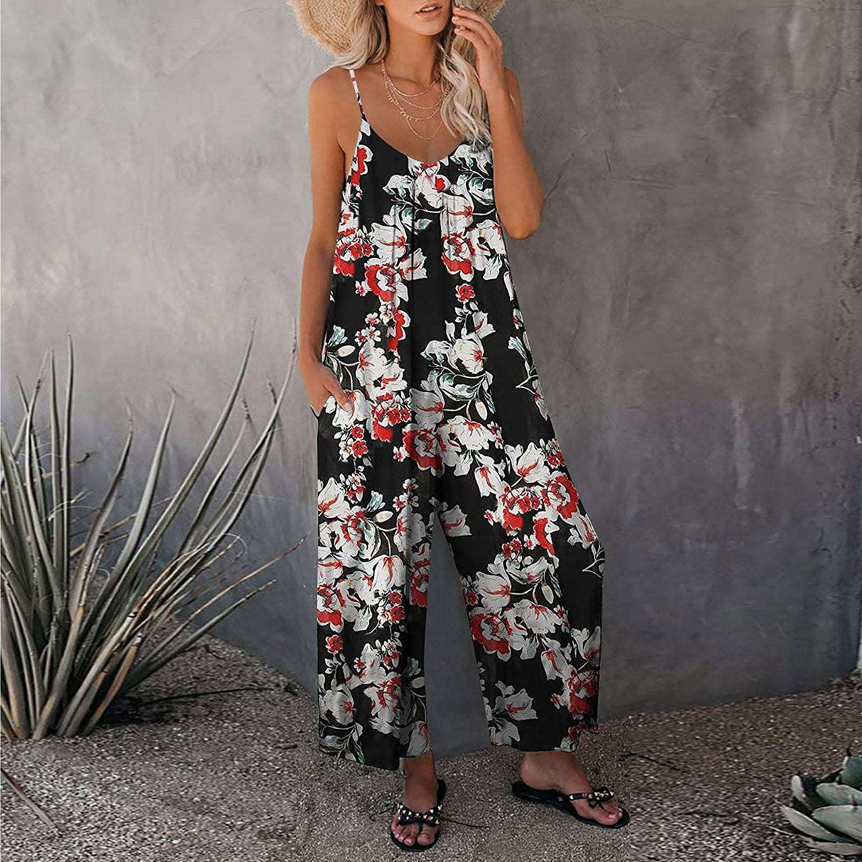 Print Loose Jumpsuit