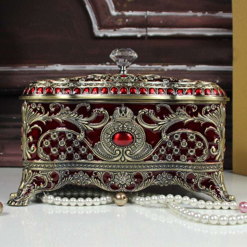 Retro Large Velvet Storage Box