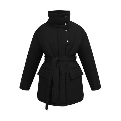 Women's Elegant Cotton Jacket with Standing Collar