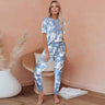 Tie Dye Print One Piece Pajamas