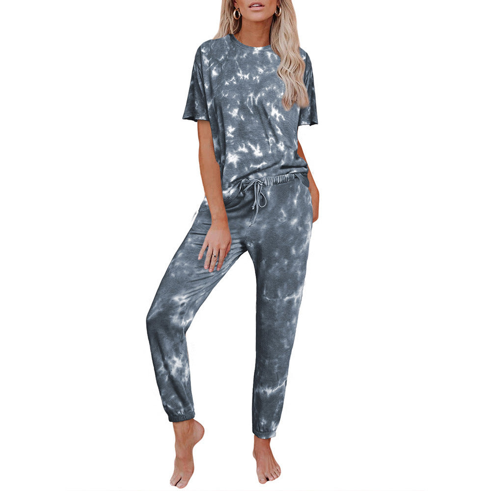 Tie Dye Print One Piece Pajamas