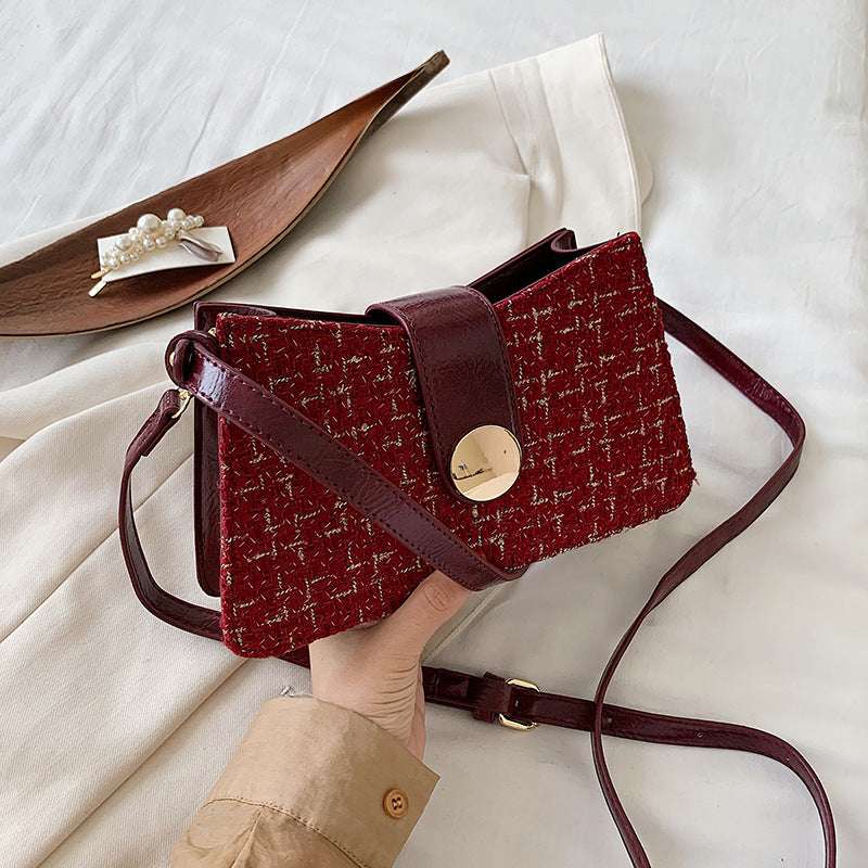 Autumn and Winter Women's Fashion Wool Crossbody Bag