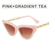 Stylish Chain Leg Cat Eye Sunglasses