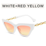 Stylish Chain Leg Cat Eye Sunglasses