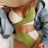 Patchwork Bikini with High-Waist and Cheeky Bottom Swimsuit