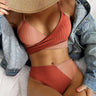 Patchwork Bikini with High-Waist and Cheeky Bottom Swimsuit