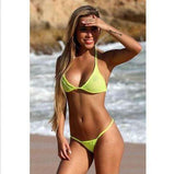 Chic Light Yellow Women's Bikini Swimsuit Set