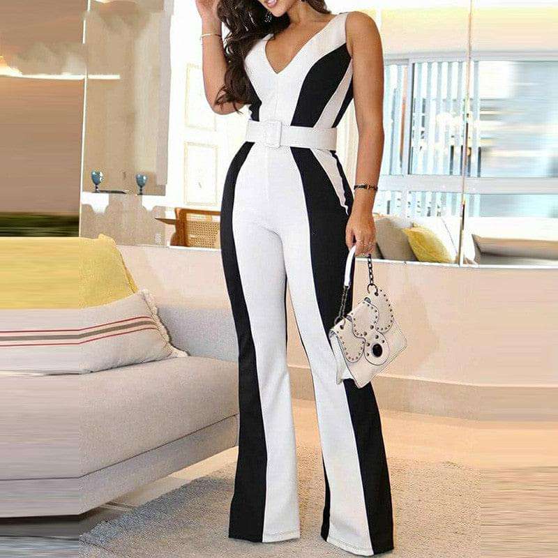 Monochrome Slim Fit Jumpsuit