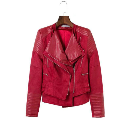Red leather jacket 