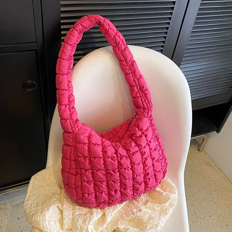 Casual Lightweight Nylon Dumpling Bag for Women with Large Capacity