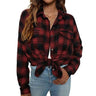 Casual Plaid Flannel Shirt with Pocket