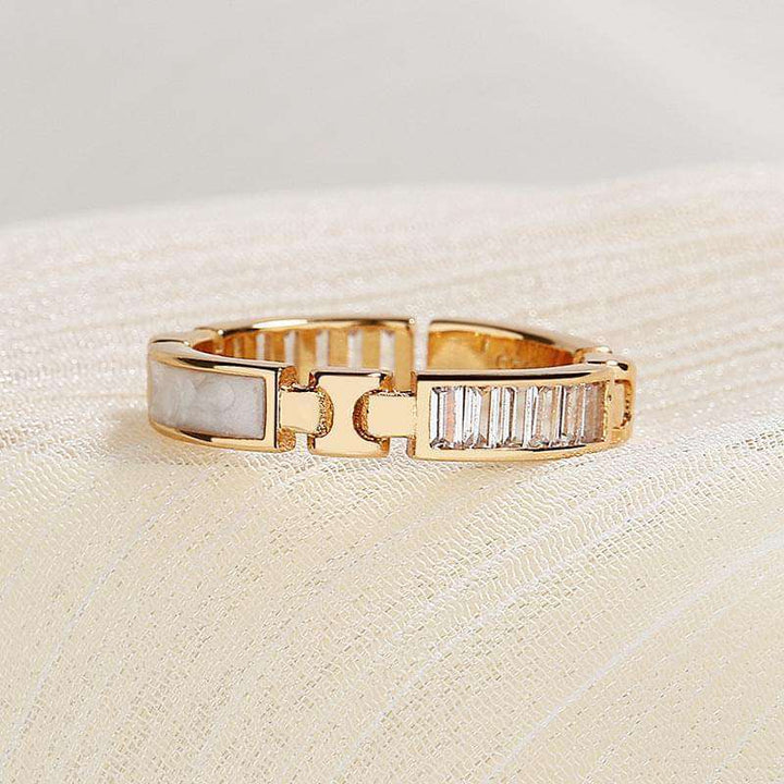 Champagne Gold Bone Light Luxury High Jewellery Ring For Women