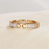 Luxurious Champagne Gold Bone-Inspired Ring