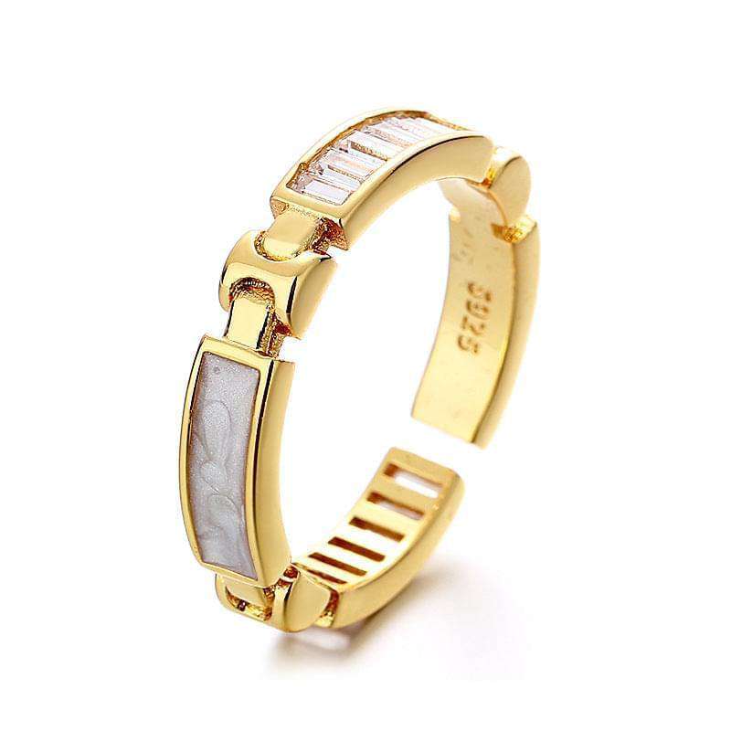 Champagne Gold Bone Light Luxury High Jewellery Ring For Women