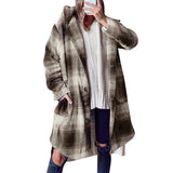 Checked Plaid Long Coat