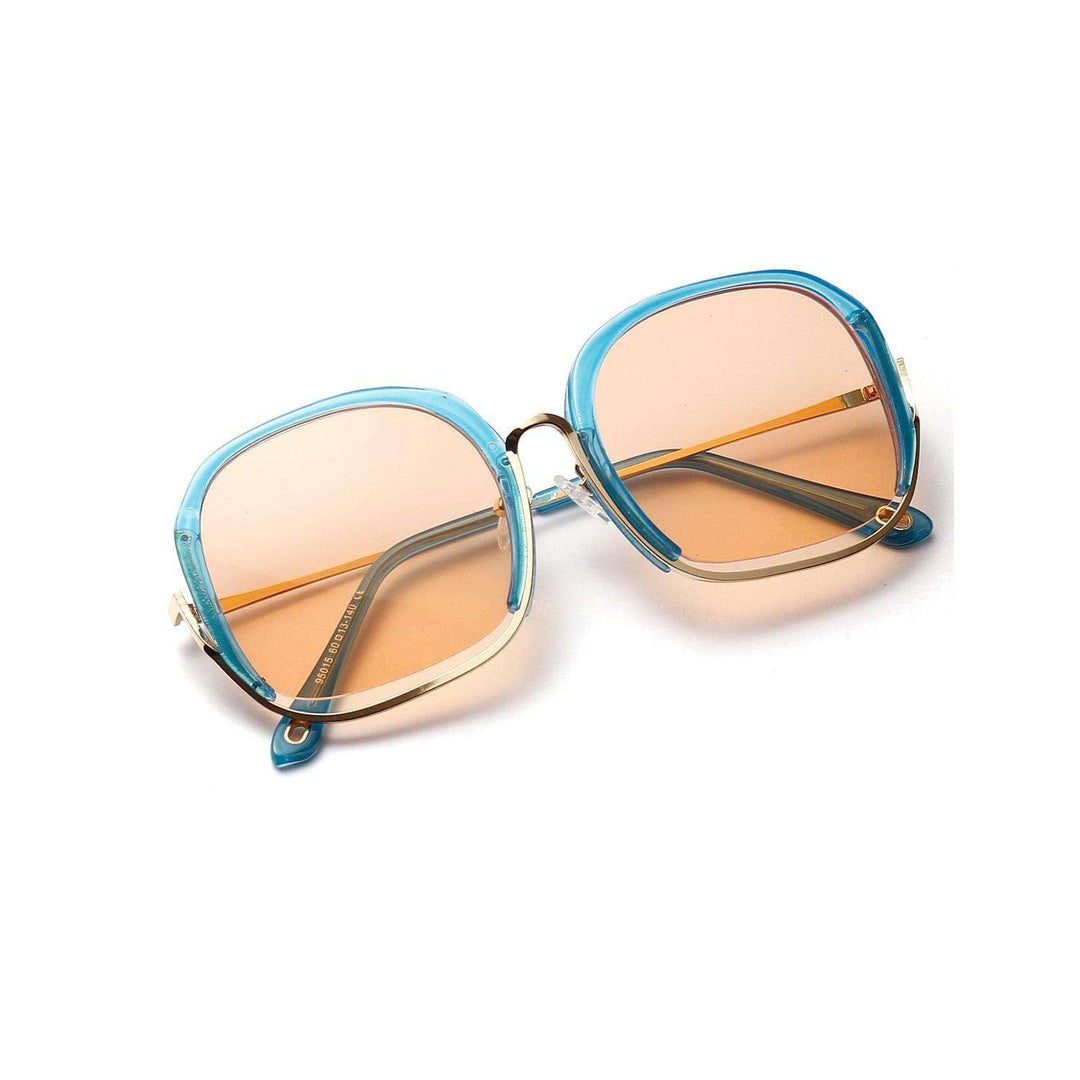 Colourful Fashionable Large Half Frame Sunglasses