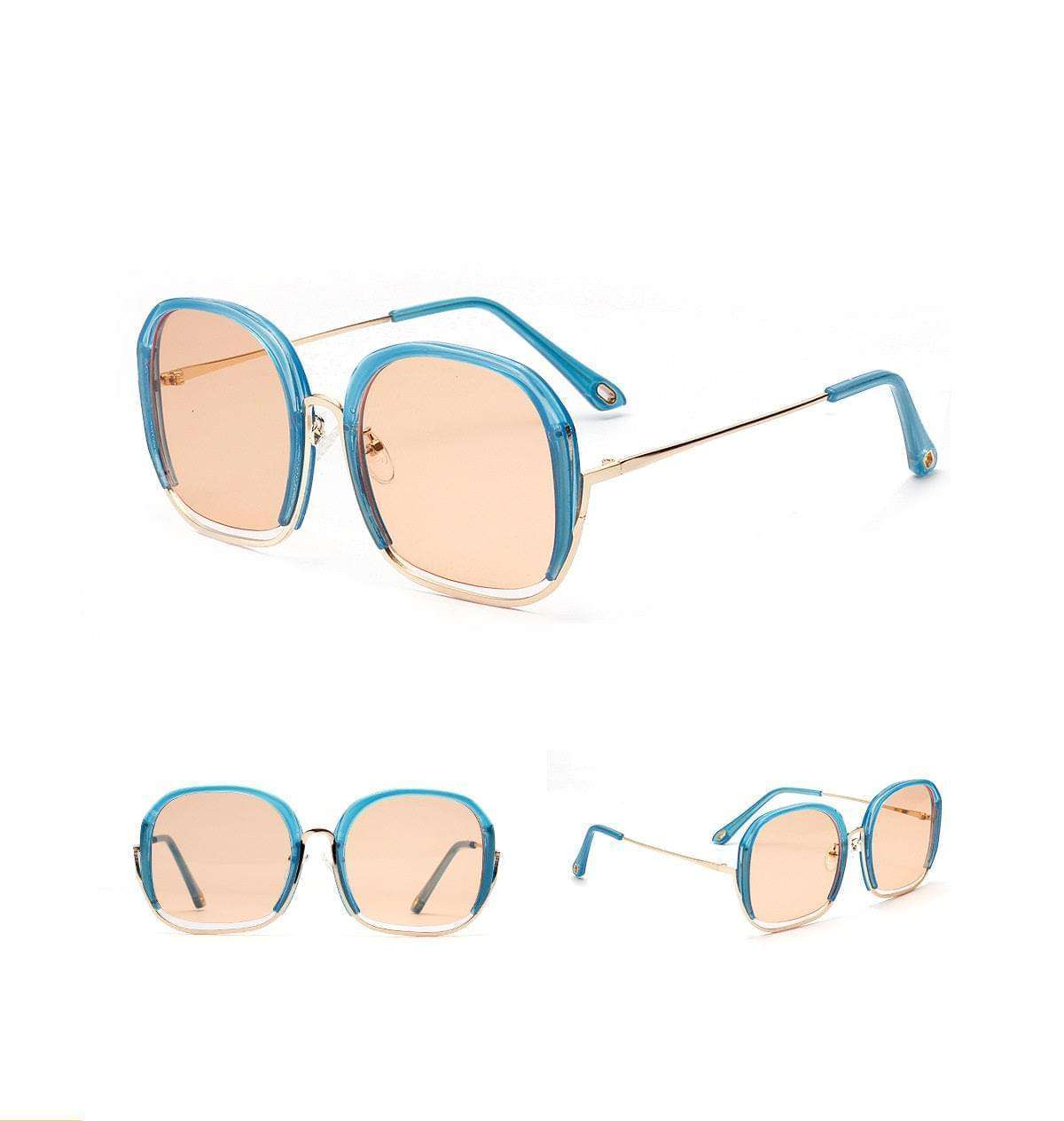 Vibrant and Sturdy Large Half Frame Sunglasses