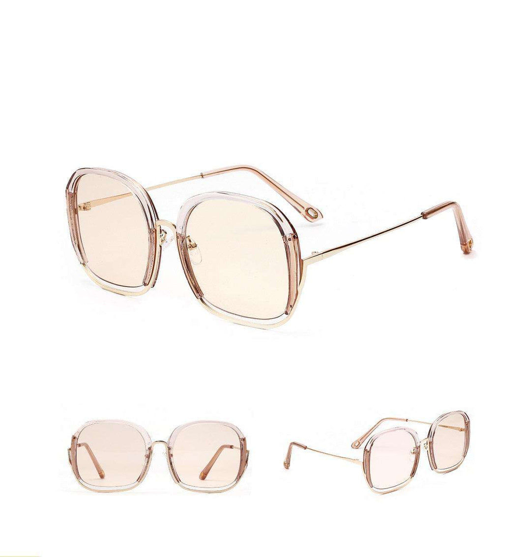 Colourful Fashionable Large Half Frame Sunglasses