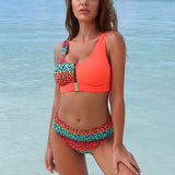 Colourful Zipper Swimsuit