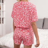 Cropped Short-sleeved Patterned Loungewear