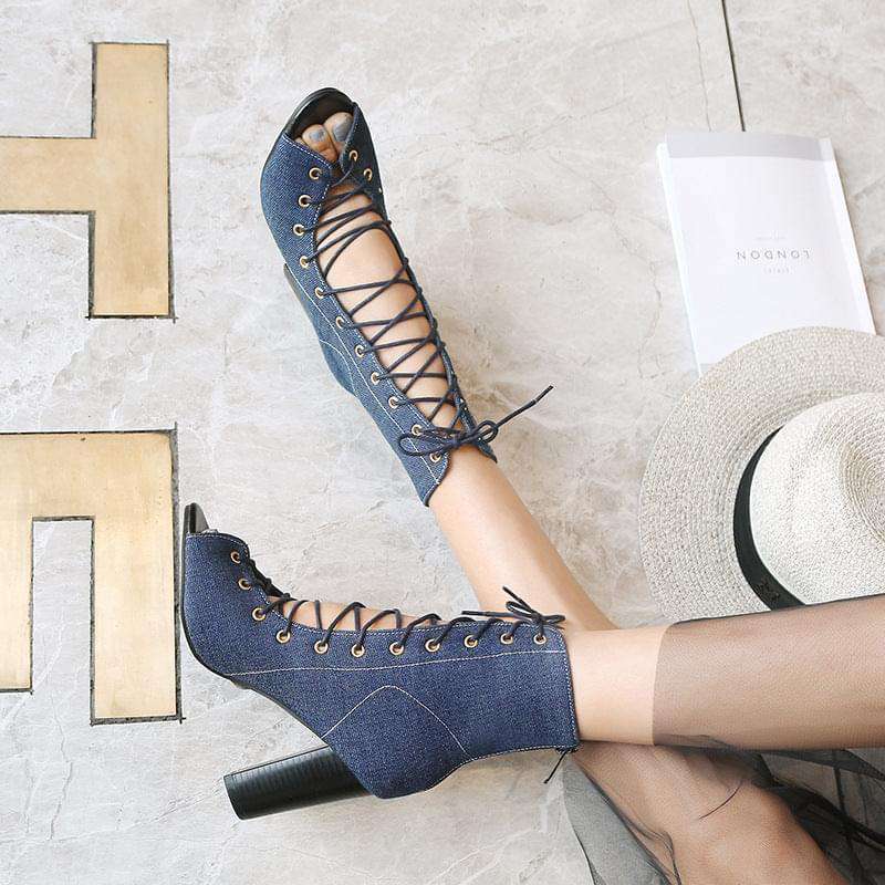 Denim High Heels