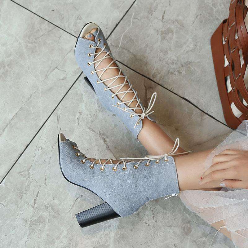 Denim High Heels