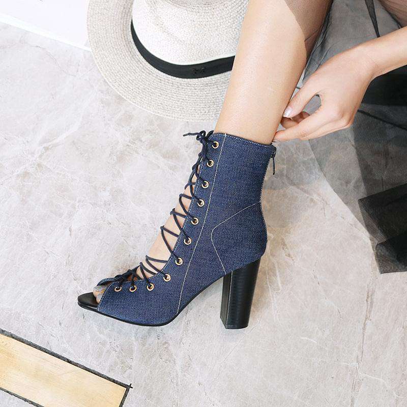 Denim High Heels