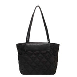 Stylish Diamond Stitched Nylon Shoulder Bag for Women