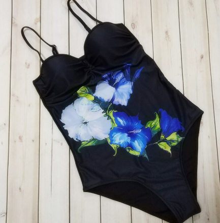 Digital Printed Flower Swimsuit