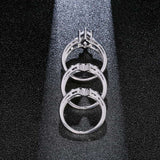 European and American Couples Combination Engagement Rings