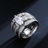 European and American Couples Combination Engagement Rings