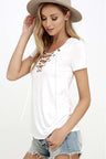 Fashion Casual Solid Color Short-sleeved Top