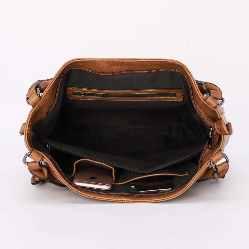 Fashionable Large-Capacity PU Leather Women's Shoulder Bag