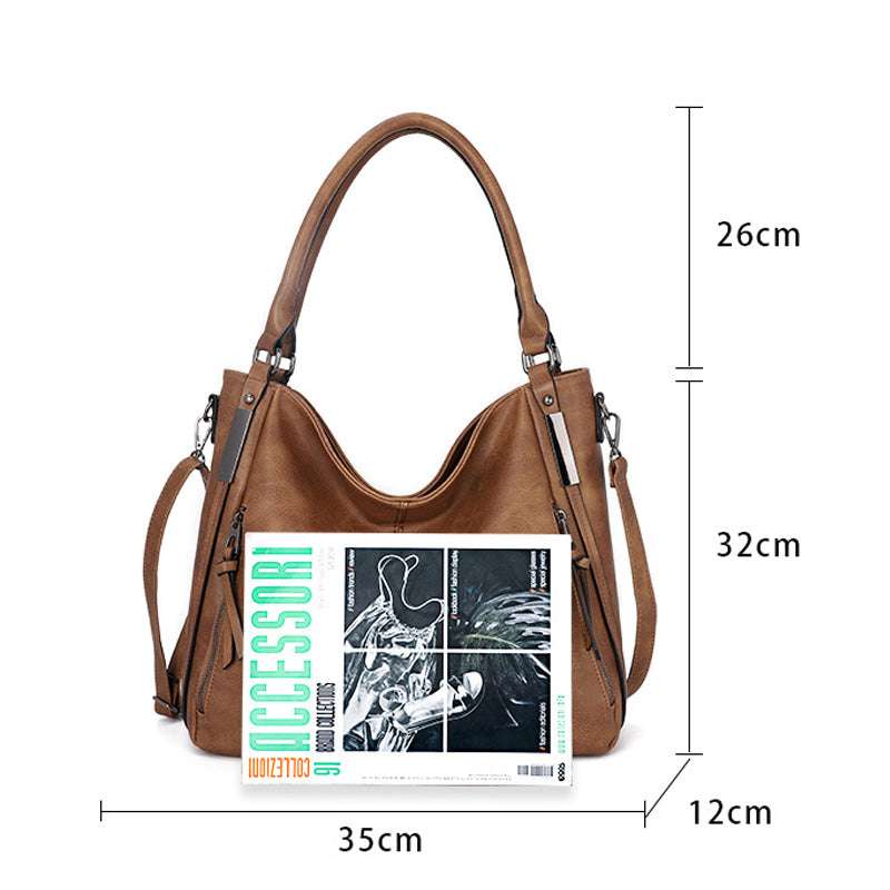 Fashionable Large-Capacity PU Leather Women's Shoulder Bag