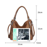 Fashionable Large-Capacity PU Leather Women's Shoulder Bag