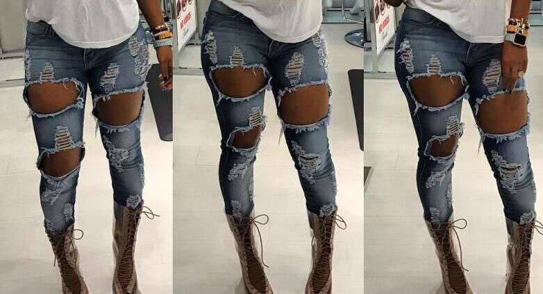 Fashionable Ripped Jeans