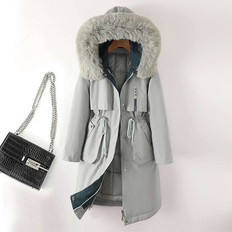 Fashionable Women's Cotton-Padded Mid-Length Coat