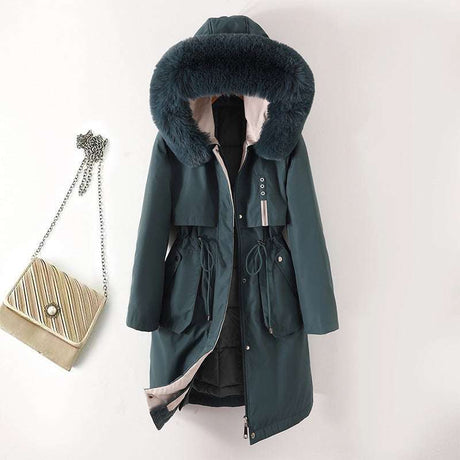 Fashionable Women's Cotton-Padded Mid-Length Coat