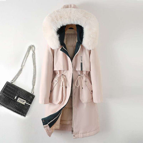 Fashionable Women's Cotton-Padded Mid-Length Coat